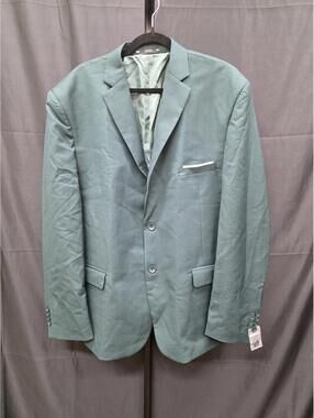 MEN’S SLIM FIT DARK GREEN BLAZER TWO BUTTON FORMAL PARTY SPORT COAT 4XL